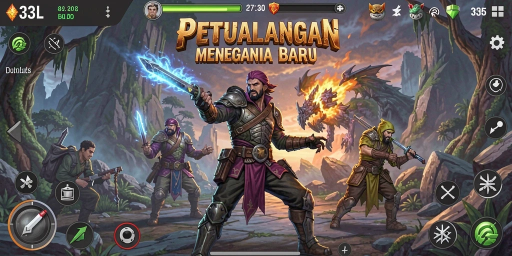 Screenshot gameplay 33L menampilkan aksi petualangan seru dan grafis menakjubkan.