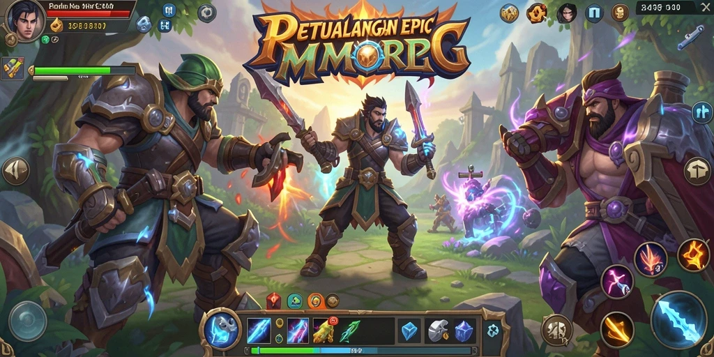 Tampilan gameplay menarik dalam dunia MMORPG 34R.