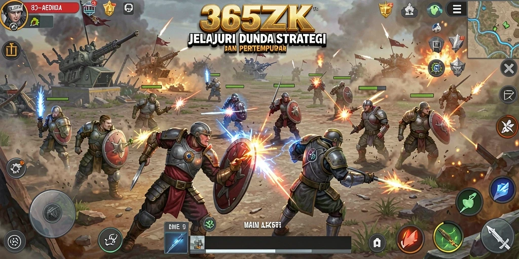 Screenshot menunjukkan aksi strategis dalam pertempuran SLG yang mendebarkan.