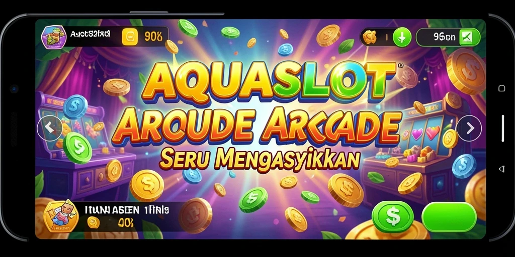 Tangkapan layar gameplay AQUASLOT menampilkan aksi seru dan penuh warna dalam permainan Arcade.