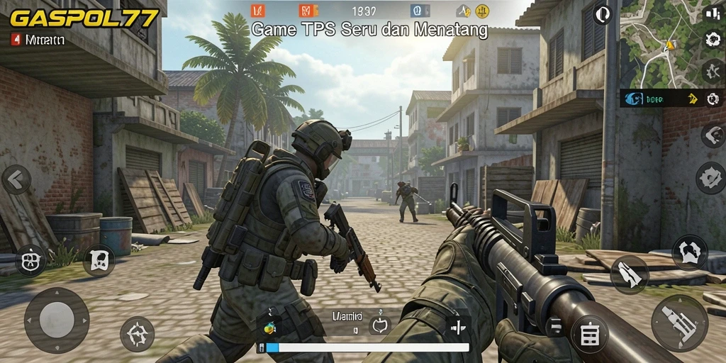 Screenshot utama GASPOL77 menampilkan momen seru dalam gameplay TPS.