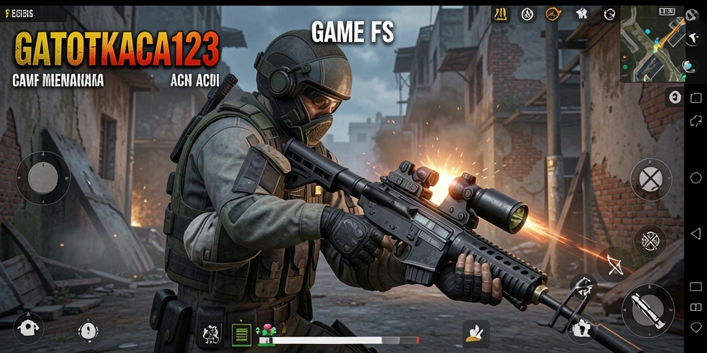 Tampilan gameplay GATOTKACA123 yang mendebarkan dan penuh aksi.