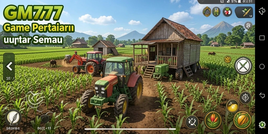 Tampilan gameplay seru dan interaktif di dunia pertanian.