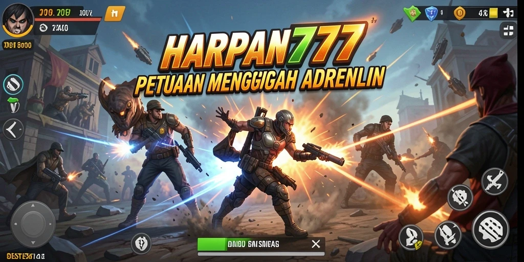 Screenshot menampilkan aksi mendebarkan dalam HARAPAN777.