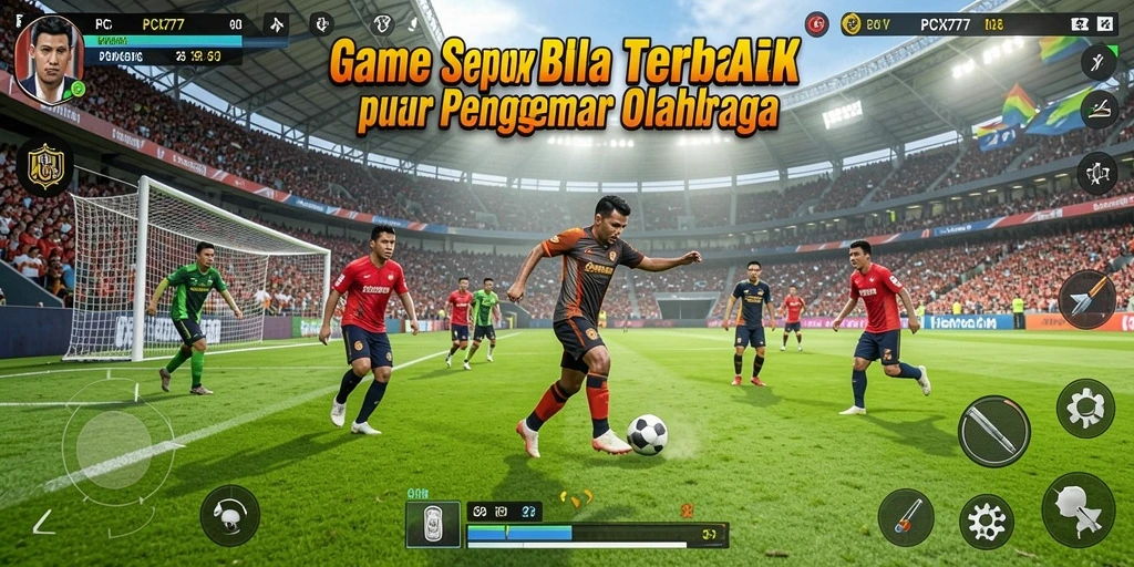 Gameplay seru PCX777 dengan aksi sepak bola yang mendebarkan.