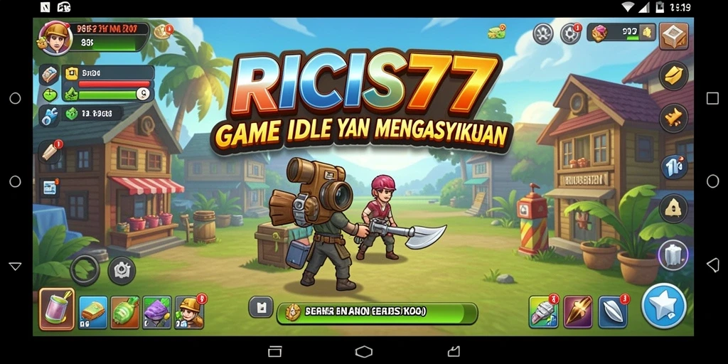 Screenshot gameplay RICIS77 yang menunjukkan aksi Idle yang menarik.