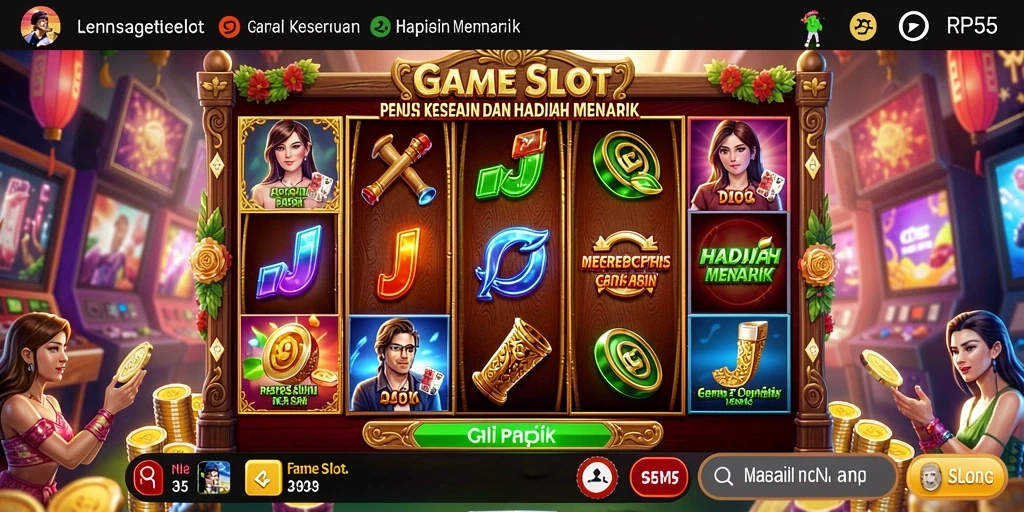 Tampilan gameplay menarik dan penuh warna dari RP55.